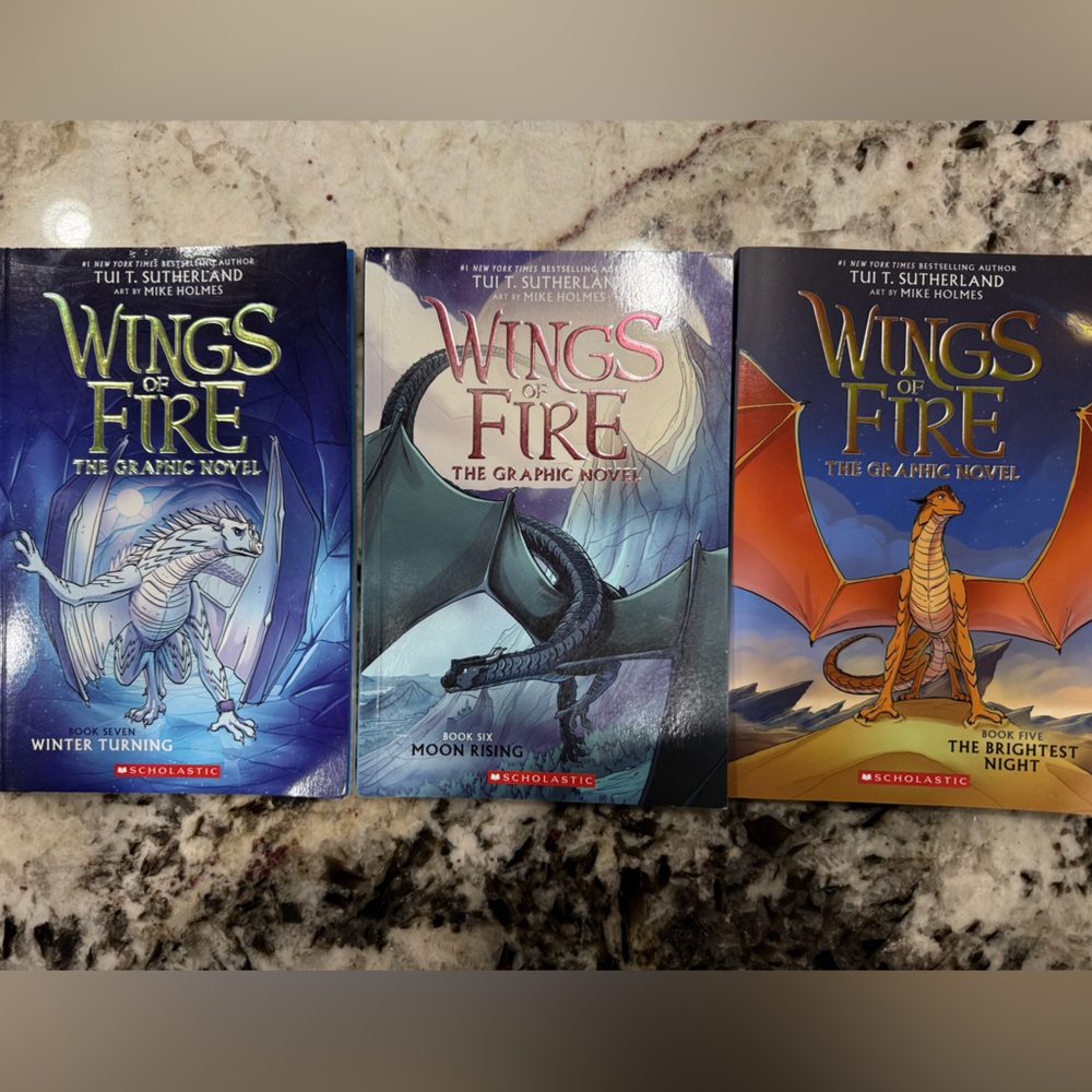 Scholastic Wings of Fire Graphic Novel Trio - Blue, Purple, Red
